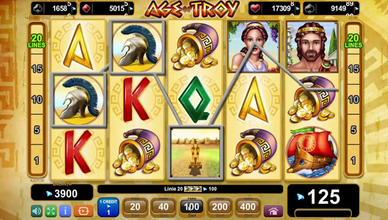 EGT Age of Troy HTML5 slot game 