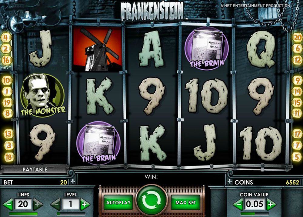 The Frankenstein slot by NetEnt