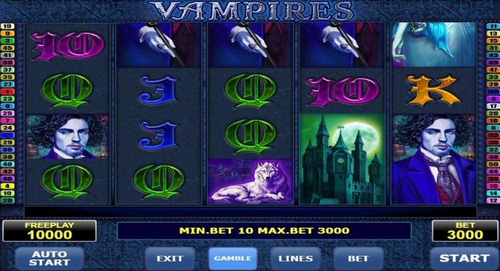 The Vampires slot machine by Amatic