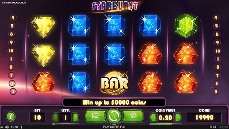 Ігровий автомат Starburst від NetEnt