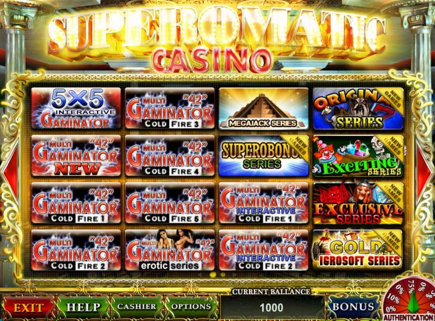 Superomatic casino gaming system