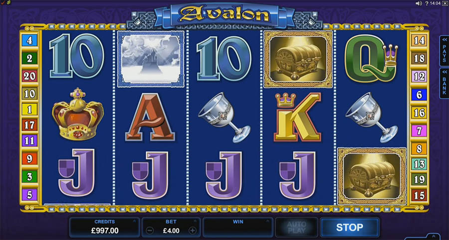 Microgaming casino game Avalon